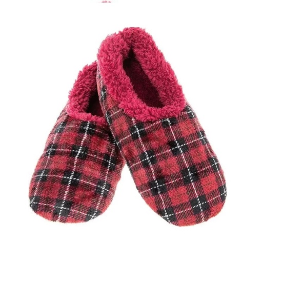 Snoozies! Mens Slipper Socks 'Red Check'